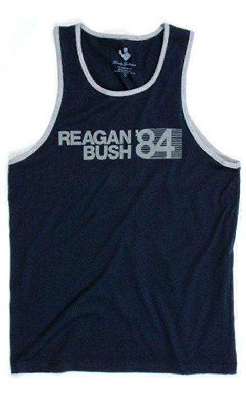 30th Anniversary Reagan Bush '84 Tank Top in Navy by Rowdy Gentleman - Country Club Prep