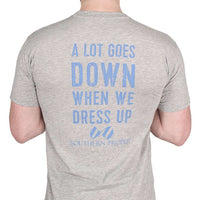A Lot Goes Down Tee in Grey by Southern Proper - Country Club Prep