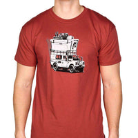 Adventure Vehicle Tee Shirt in Brick Red by YETI - Country Club Prep