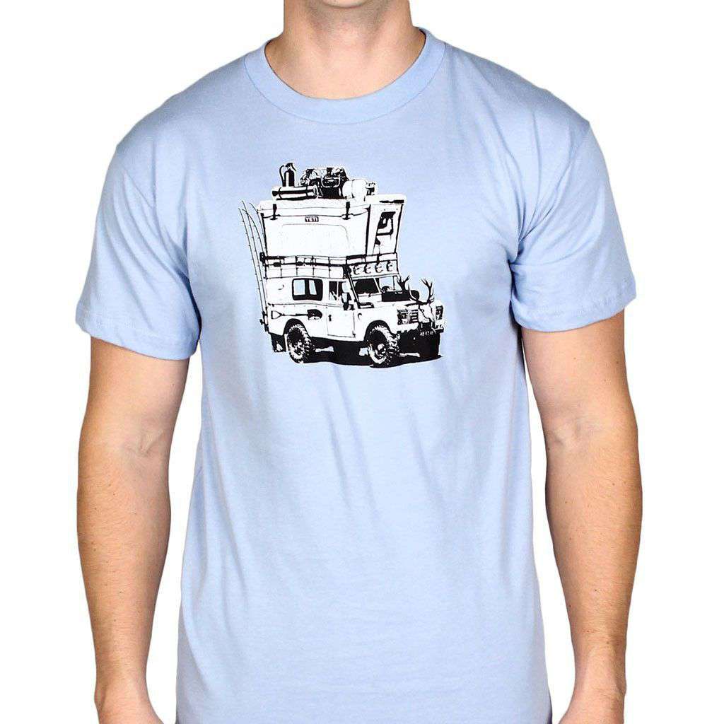 Adventure Vehicle Tee Shirt in Carolina Blue by YETI - Country Club Prep