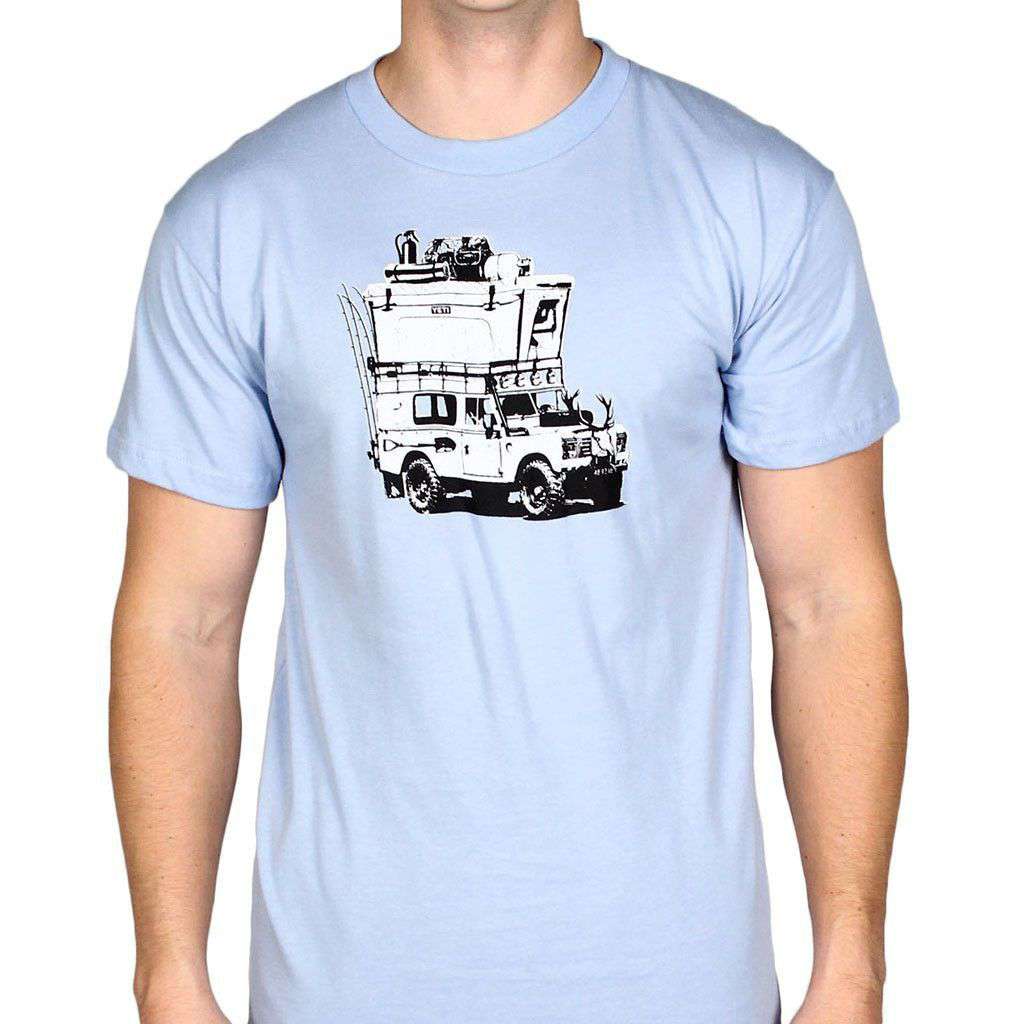Adventure Vehicle Tee Shirt in Carolina Blue by YETI - Country Club Prep