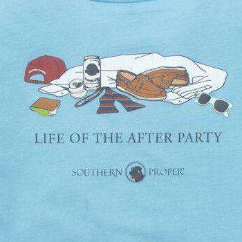 After Party Tee in Retro Blue by Southern Proper - Country Club Prep