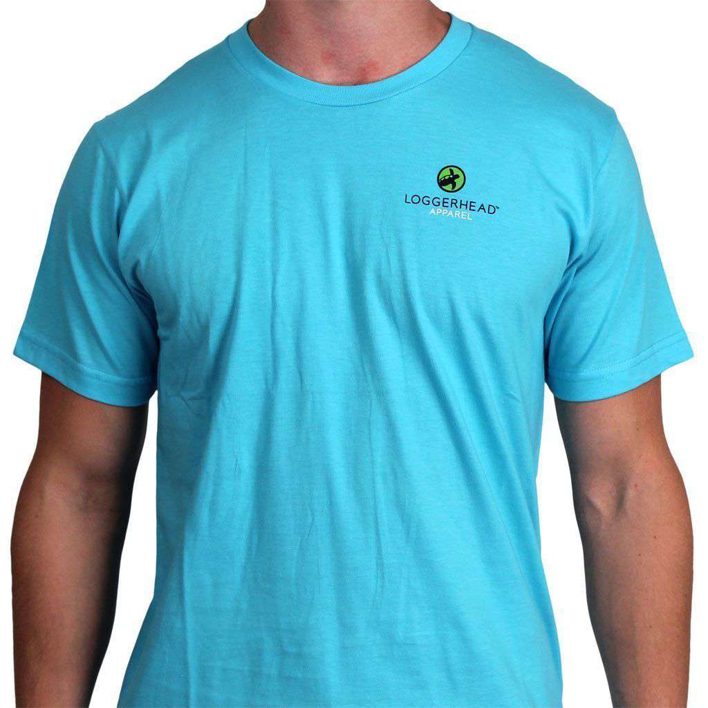 Against the Tide Tee in Aquamarine by Loggerhead Apparel - Country Club Prep