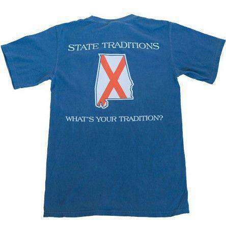 AL Auburn Traditional T-Shirt in Navy by State Traditions - Country Club Prep