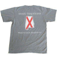 AL Traditional T-Shirt in Grey by State Traditions - Country Club Prep
