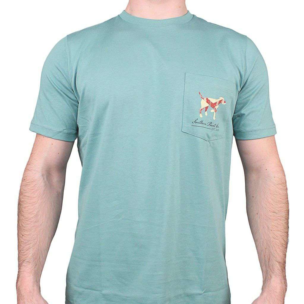 Alabama SPC State Lines Tee in Ocean Green by Southern Point Co. - Country Club Prep