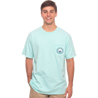 Alabama Wooden State Tee Shirt in Ocean Blue by The Southern Shirt Co. - Country Club Prep