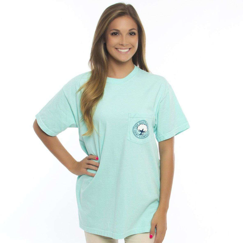 Alabama Wooden State Tee Shirt in Ocean Blue by The Southern Shirt Co. - Country Club Prep
