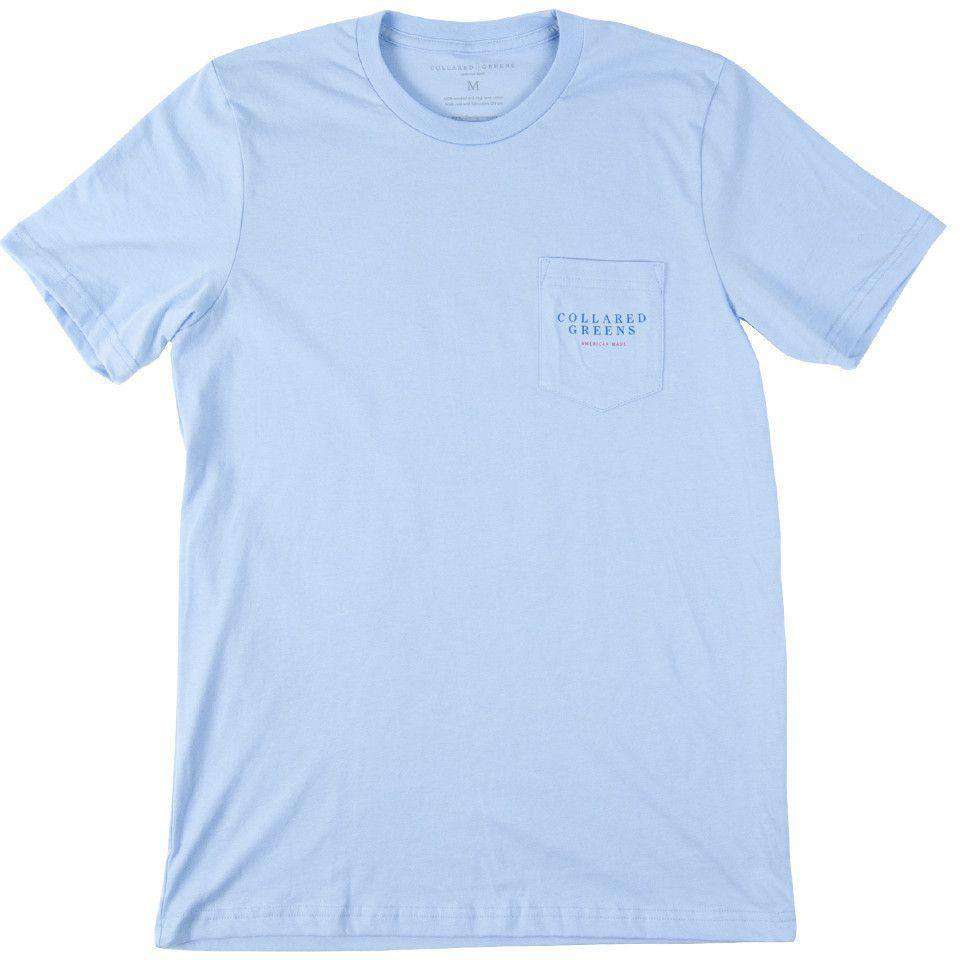 All Day USA Tee in Carolina Blue by Collared Greens - Country Club Prep