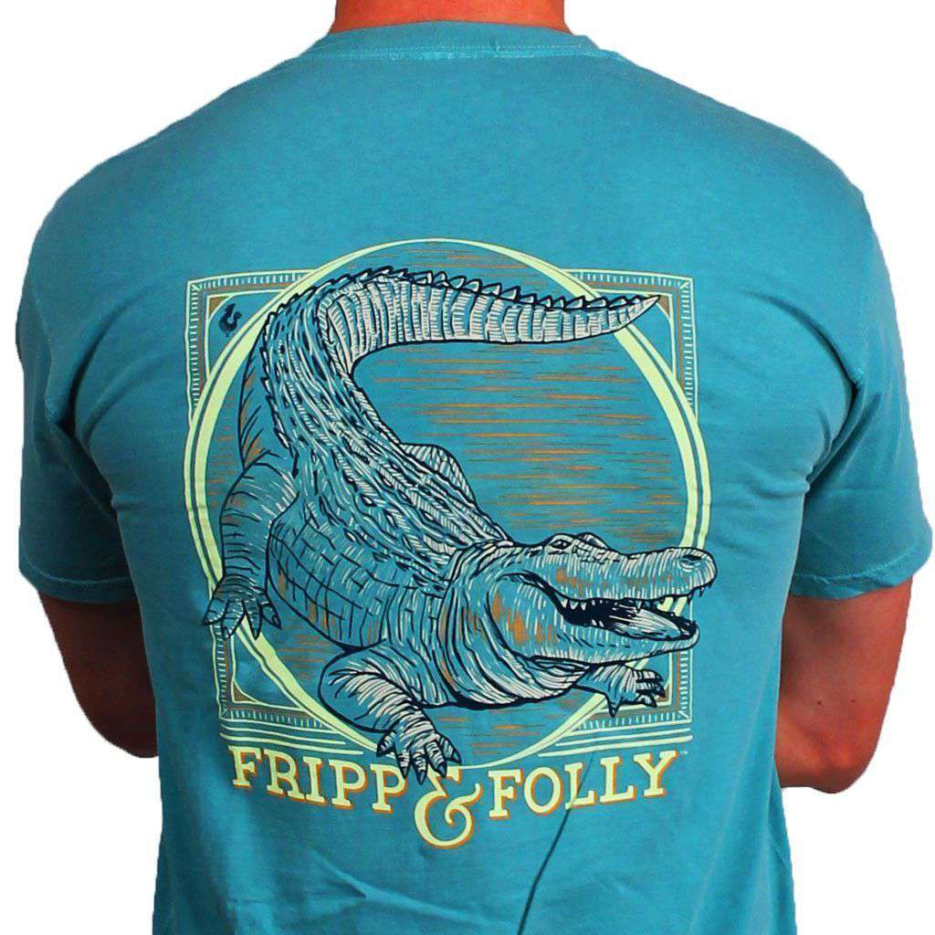 Alligator Tee in Seafoam Green by Fripp & Folly - Country Club Prep