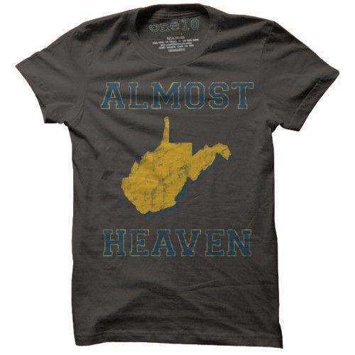 Almost Heaven Tee in Dark Grey by One 10 Threads - Country Club Prep