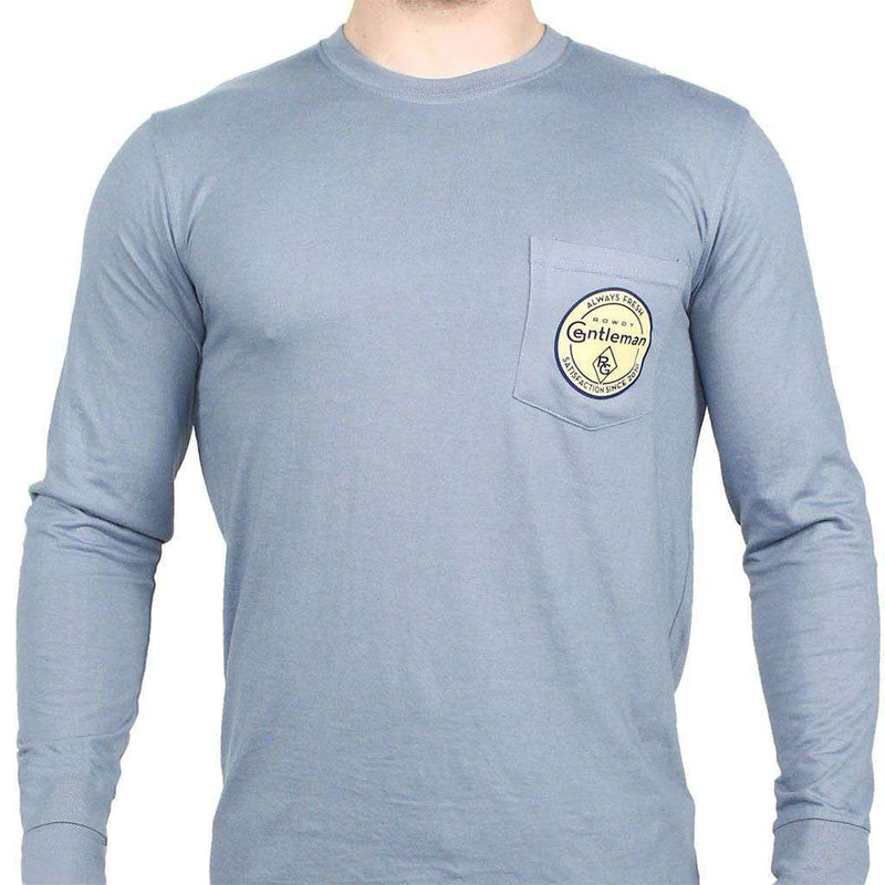 Always Fresh Long Sleeve Pocket Tee in Citadel Blue by Rowdy Gentleman - Country Club Prep