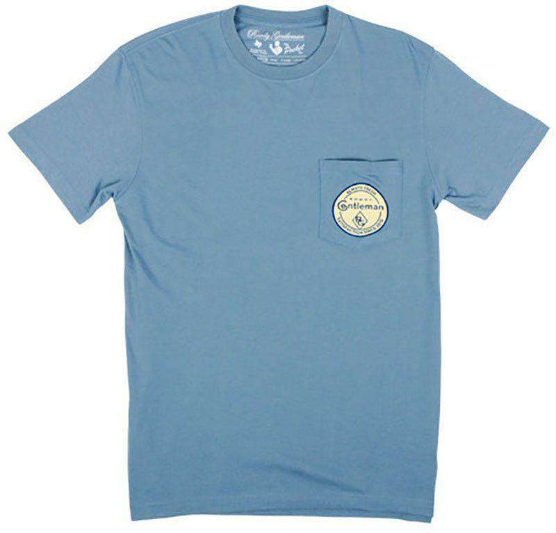 Always Fresh Short Sleeve Pocket Tee Shirt in Citadel Blue by Rowdy Gentleman - Country Club Prep