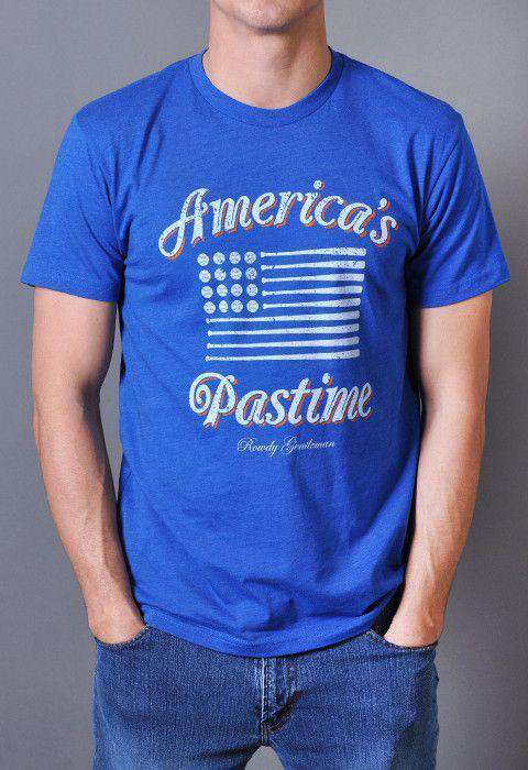 America's Pastime Vintage Tee in Royal Blue by Rowdy Gentleman - Country Club Prep