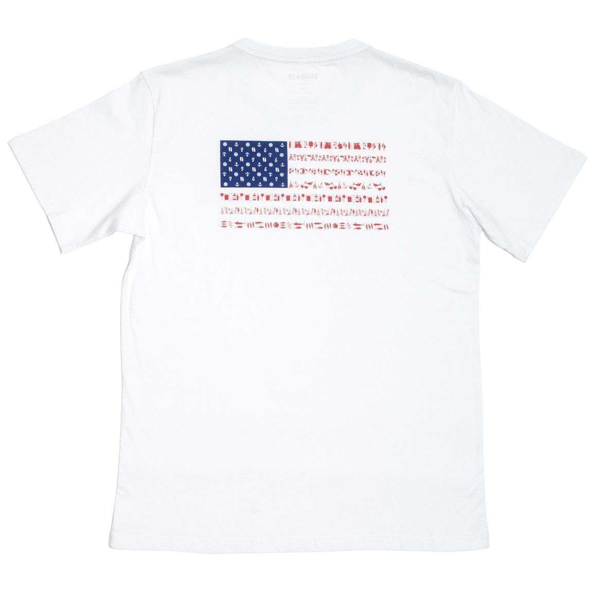 America Tee in White by Krass & Co - Country Club Prep