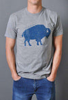 American Buffalo Vintage Tee Shirt in Gray by Rowdy Gentleman - Country Club Prep