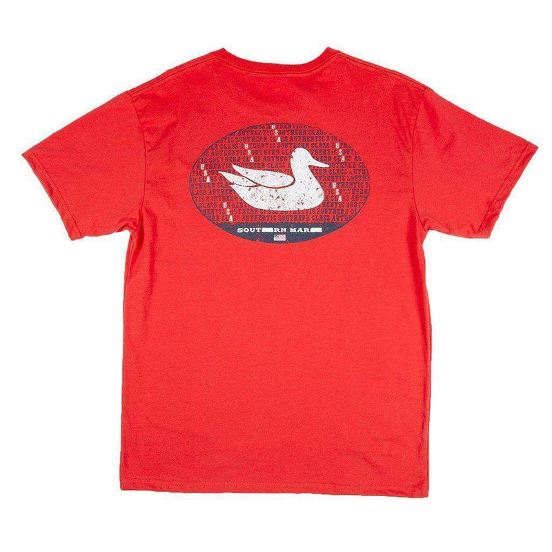 American Class Tee in Red by Southern Marsh - Country Club Prep