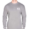American Hound Long Sleeve Pocket Tee in Grey by Southern Fried Cotton - Country Club Prep
