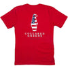 American Made Boss Tee in Red by Collared Greens - Country Club Prep