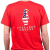 American Made Boss Tee in Red by Collared Greens - Country Club Prep