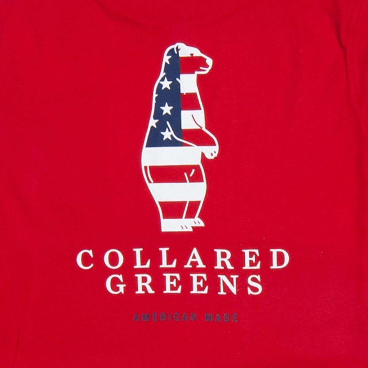 American Made Boss Tee in Red by Collared Greens - Country Club Prep