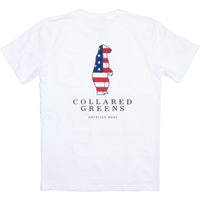 American Made Boss Tee in White by Collared Greens - Country Club Prep