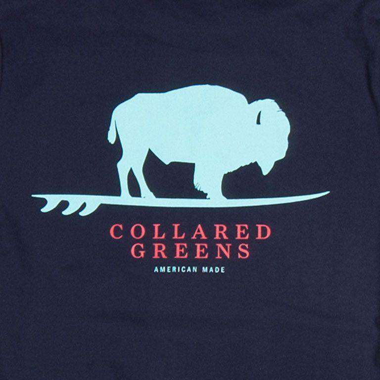 American Made Buffalo Surfer T-Shirt in Navy by Collared Greens - Country Club Prep