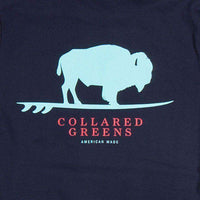 American Made Buffalo Surfer T-Shirt in Navy by Collared Greens - Country Club Prep