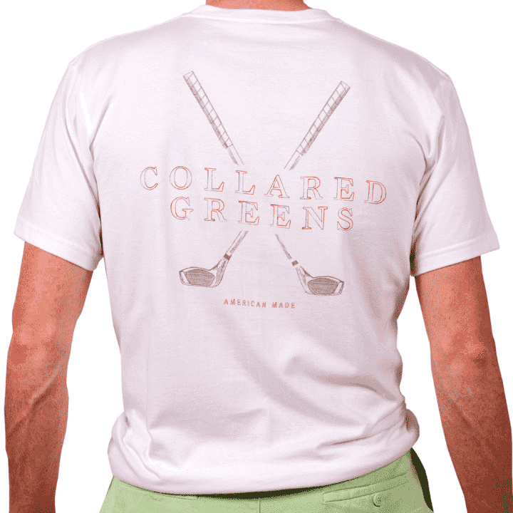 American Made Classic Golf Tee in White by Collared Greens - Country Club Prep