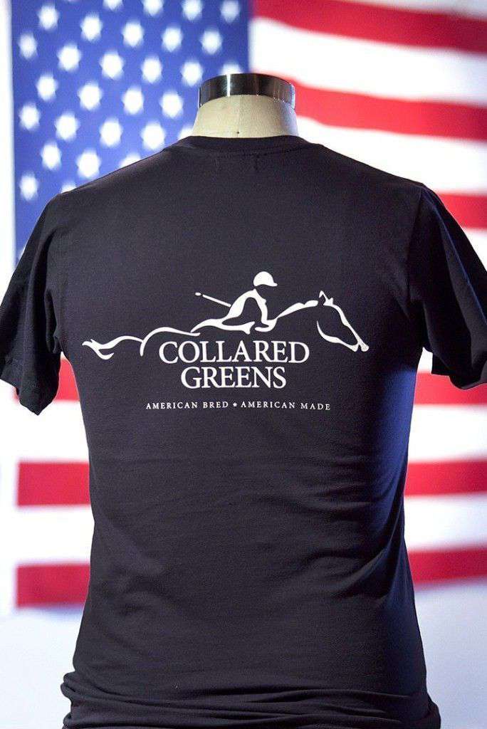 American Made Horse Tee in Navy by Collared Greens - Country Club Prep