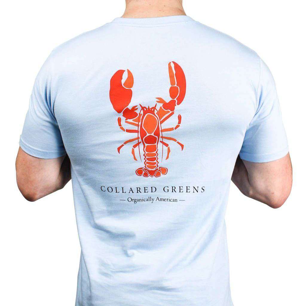 American Made Lobster Tee in Carolina Blue by Collared Greens - Country Club Prep