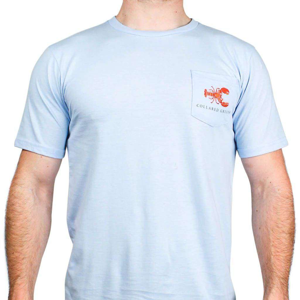 American Made Lobster Tee in Carolina Blue by Collared Greens - Country Club Prep