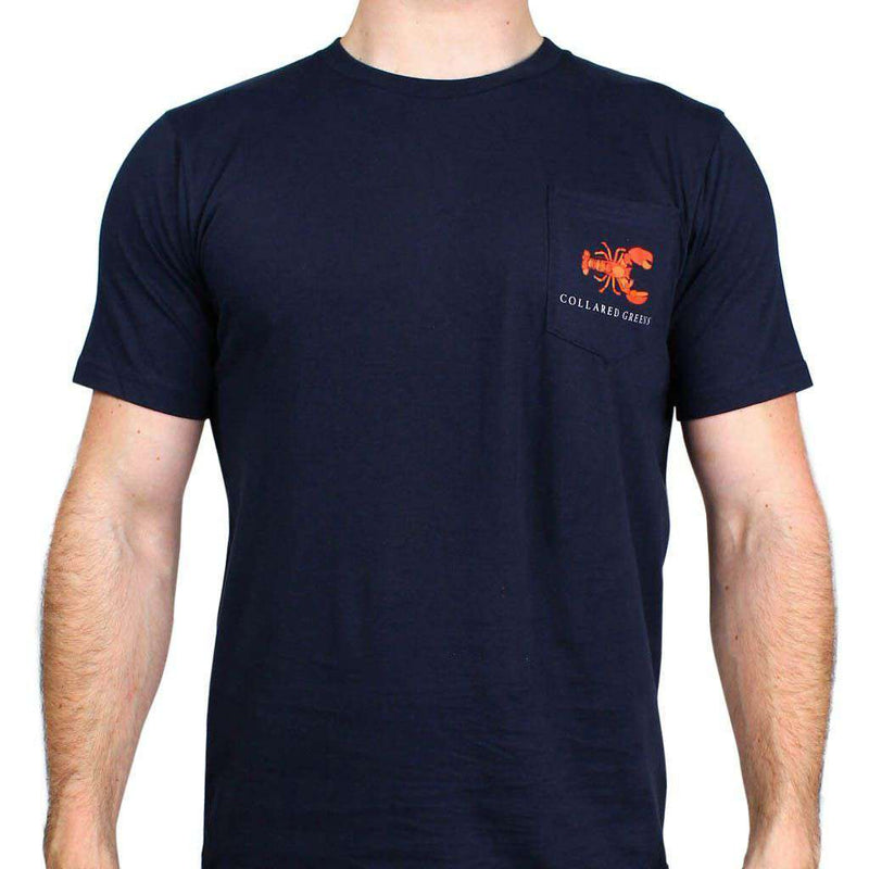 American Made Lobster Tee in Navy by Collared Greens - Country Club Prep