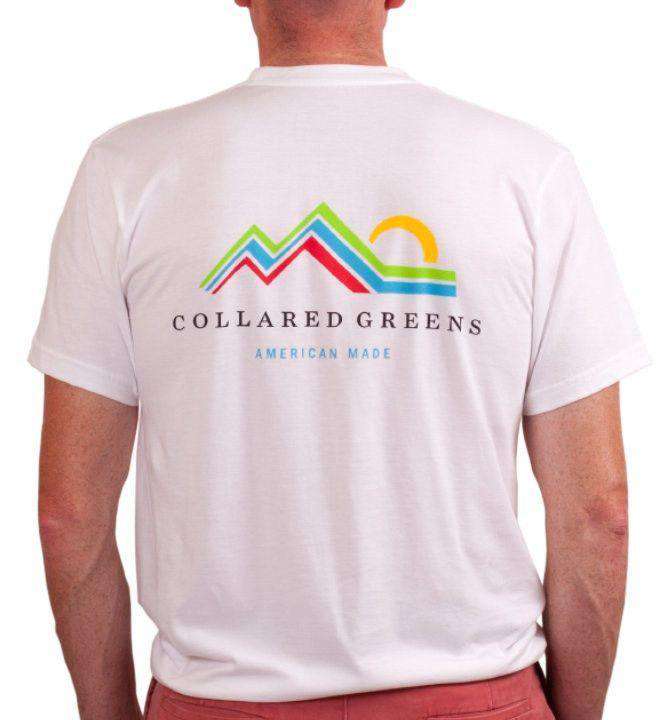 American Made Mountain Tee in White by Collared Greens - Country Club Prep