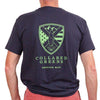 American Made Shield Tee in Navy by Collared Greens - Country Club Prep