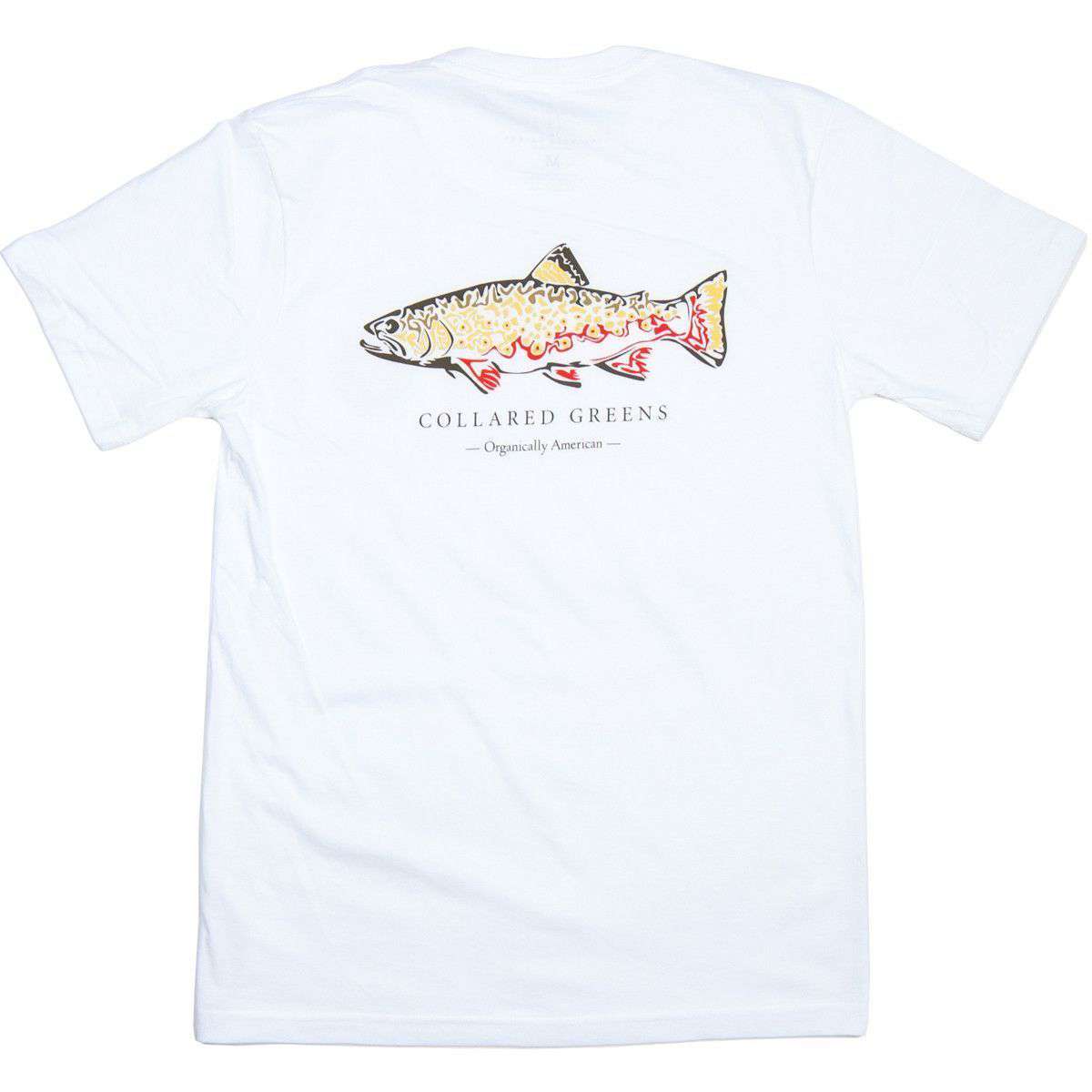 American Made Trout Tee in White by Collared Greens - Country Club Prep