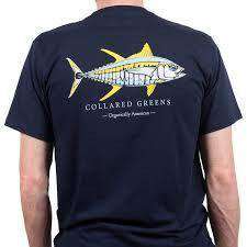 American Made Yellow Fin Tee in Navy by Collared Greens - Country Club Prep