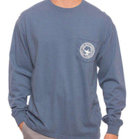 American Pride Longsleeve Tee Shirt in Bering Sea by The Southern Shirt Co. - Country Club Prep