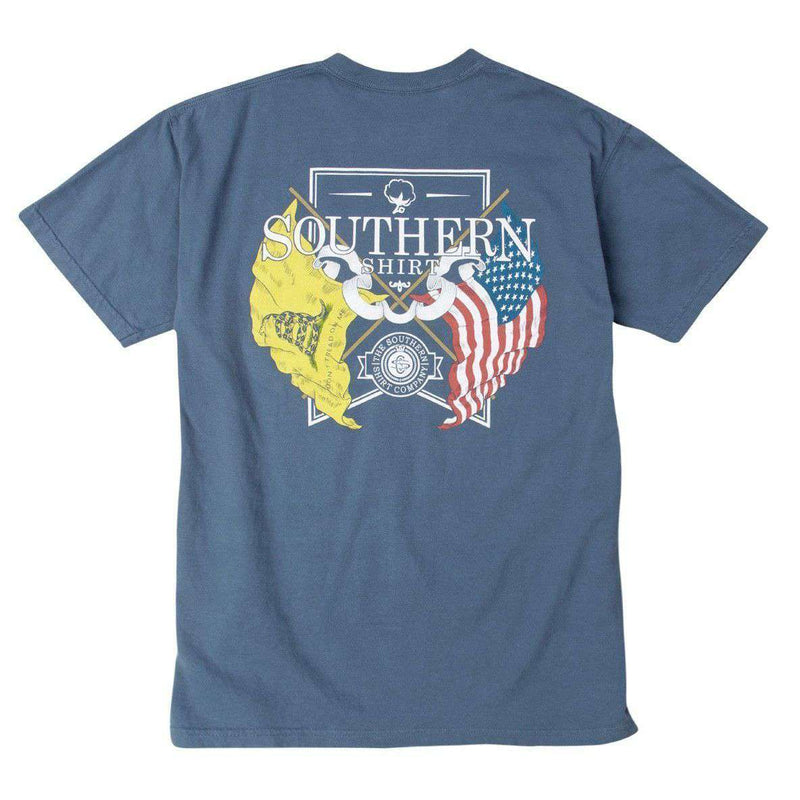 American Pride Tee Shirt in Bering Sea by The Southern Shirt Co. - Country Club Prep