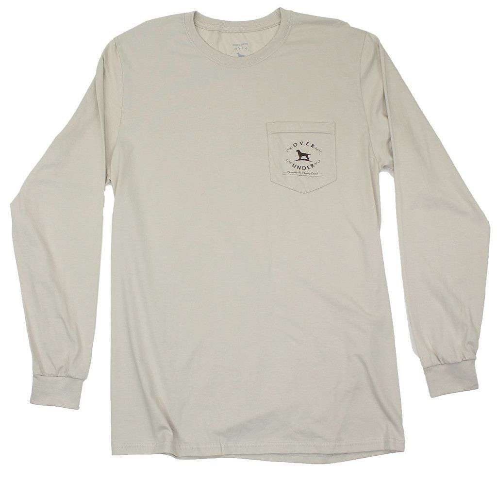 Antique Logo Long Sleeve Tee in Oyster by Over Under Clothing - Country Club Prep