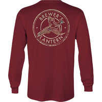 Arthur's Pheasant Long Sleeve Pocket Tee in Cranberry by Brewer's Lantern - Country Club Prep