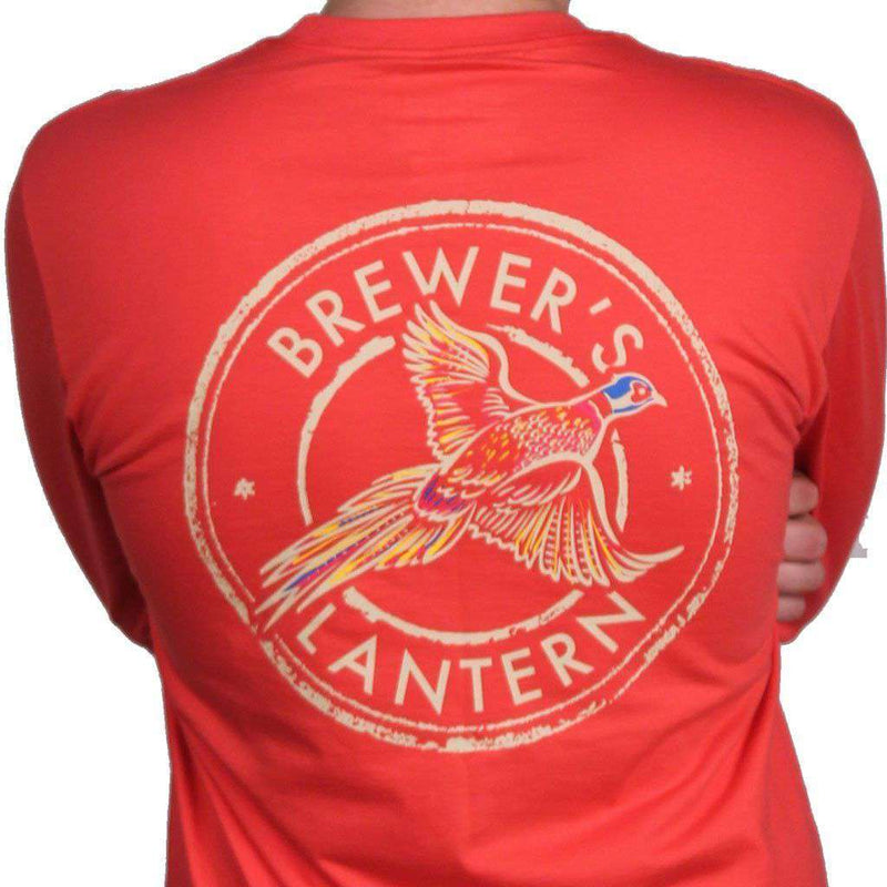 Arthur's Pheasant Long Sleeve Pocket Tee in Washed Red by Brewer's Lantern - Country Club Prep