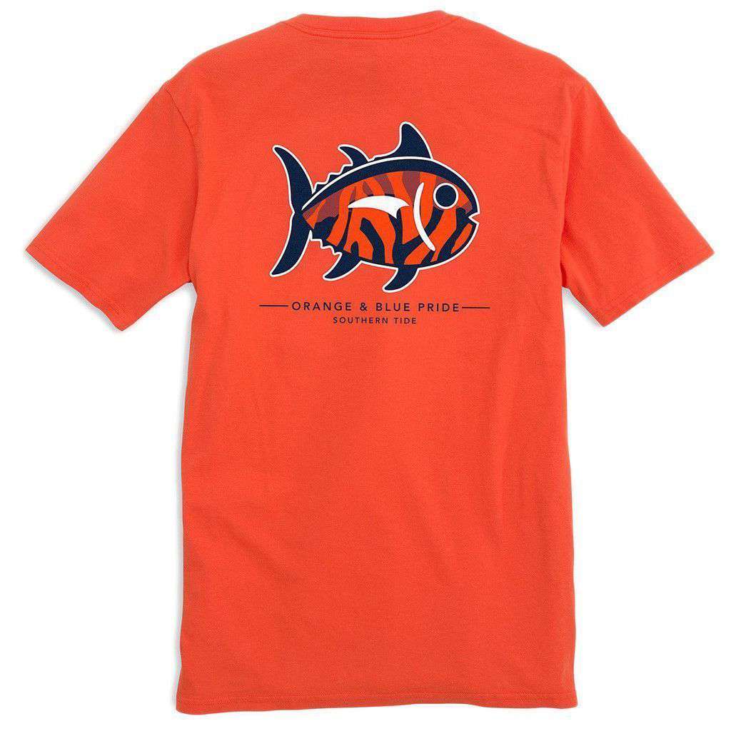 Auburn University Mascot Tee Shirt in Endzone Orange by Southern Tide - Country Club Prep