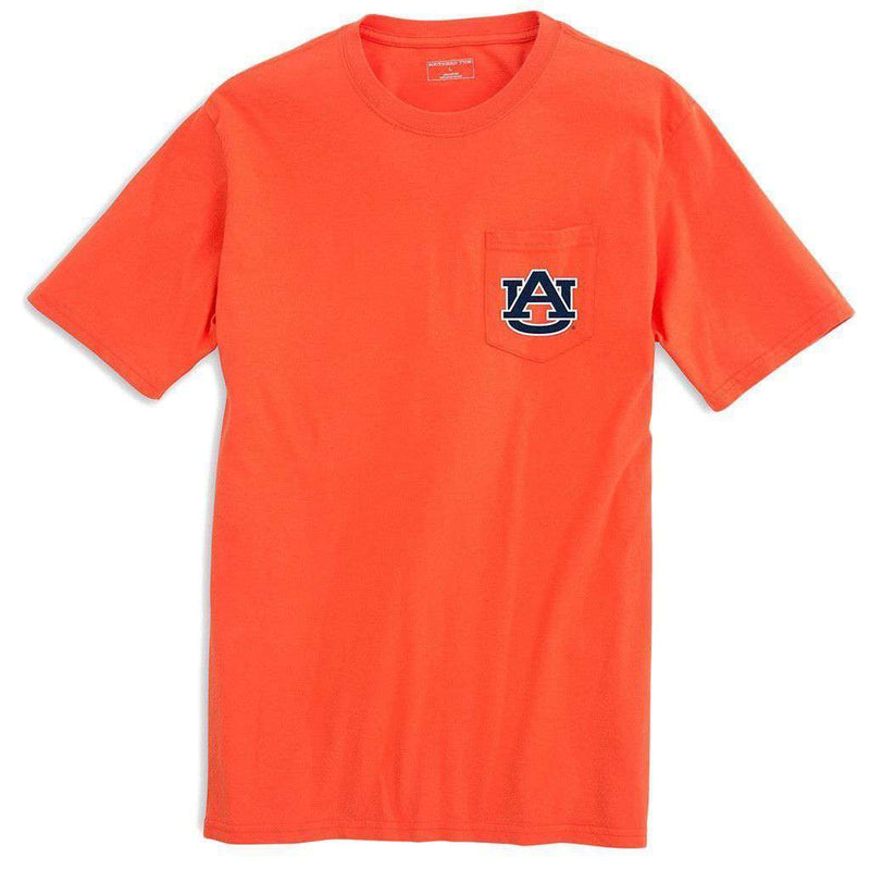 Auburn University Mascot Tee Shirt in Endzone Orange by Southern Tide - Country Club Prep