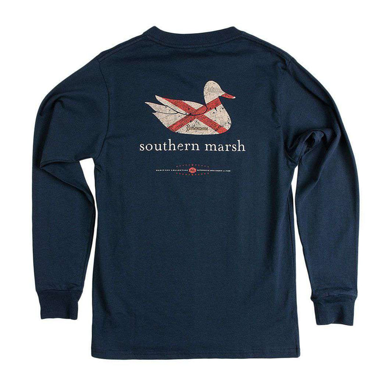 Authentic Alabama Heritage Long Sleeve Tee in Navy by Southern Marsh - Country Club Prep