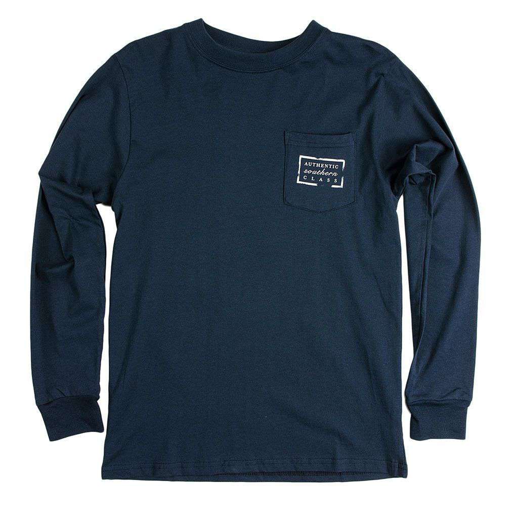 Authentic Alabama Heritage Long Sleeve Tee in Navy by Southern Marsh - Country Club Prep