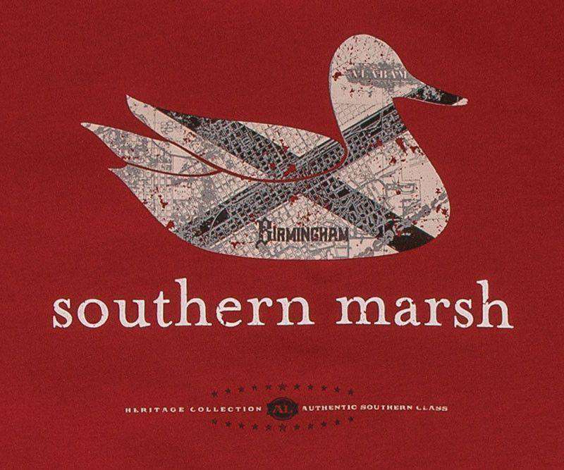 Authentic Alabama Heritage Tee in Crimson by Southern Marsh - Country Club Prep