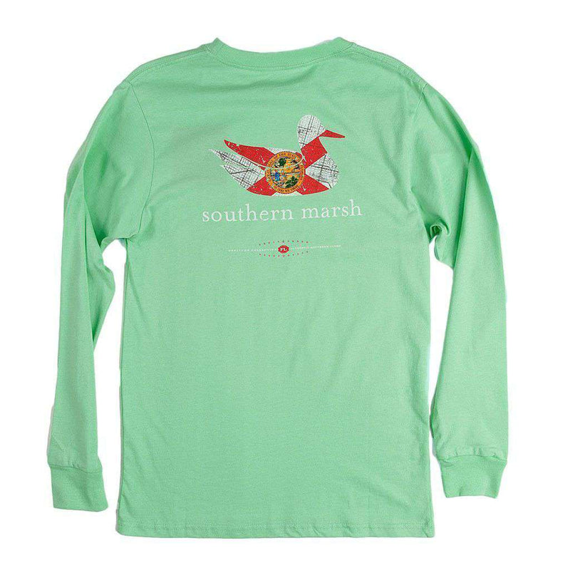 Authentic Florida Heritage Long Sleeve Tee in Bimini Green by Southern Marsh - Country Club Prep