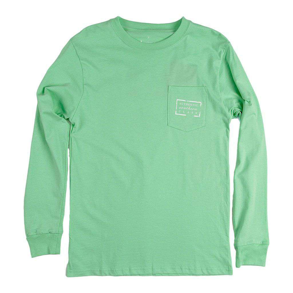 Authentic Florida Heritage Long Sleeve Tee in Bimini Green by Southern Marsh - Country Club Prep