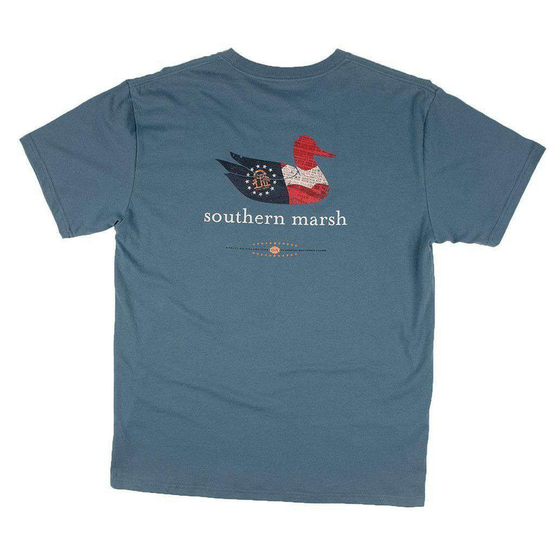 Authentic Georgia Heritage Tee in Slate by Southern Marsh - Country Club Prep